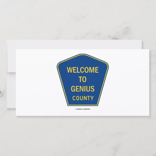 Welkom bij Genius County (Borden) (Voorkant)