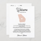 Welkom bij GEORGIA-brief en reisroute ELKE KLEUR (Voorkant / Achterkant)