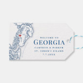 Welkom bij Georgia Map Elegant Wedding Cadeaulabel (Voorkant (Horizontaal))
