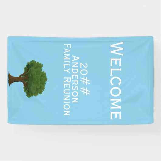 Welkom bij gezinshereniging spandoek (Horizontaal)