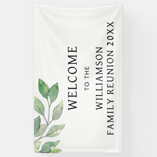 Welkom bij gezinshereniging spandoek (Verticaal)