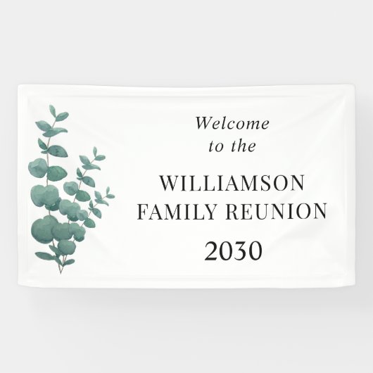 Welkom bij gezinshereniging spandoek (Horizontaal)