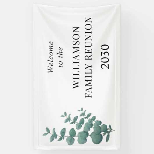 Welkom bij gezinshereniging spandoek (Verticaal)