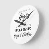 Welkom bij Gigi's House FREE Hugs & Cookies Ronde Klok (Hoek)