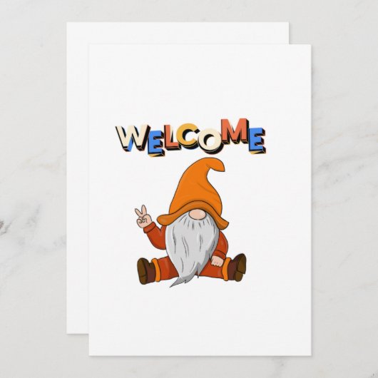 Welkom bij Gnome Peace on a Kaart (Voorkant / Achterkant)
