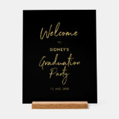 Welkom bij Gold & Black Modern Gradun Party Acryl Bord (Voorkant)