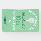 Welkom bij Golfing verjaardagsfeestje Spandoek (Horizontaal)