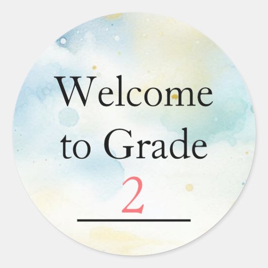 Welkom bij Grade Gepersonaliseerde Student Sticker (Voorkant)