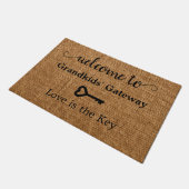 Welkom bij Grandkids' Gateway: Liefde is de sleute Deurmat (Schuin)