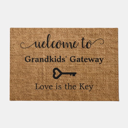Welkom bij Grandkids' Gateway: Liefde is de sleute Deurmat (Voorkant)