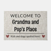 Welkom bij Grandma & Pop Place  Deurmat (Voorkant)