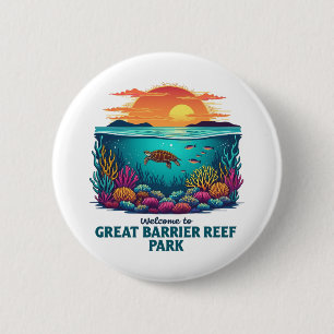Welkom bij Great Barrier Reef National Australian Ronde Button 5,7 Cm