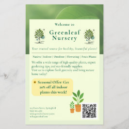 Welkom bij Greenleaf Nursery Branding Flyer