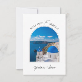 Welkom bij Griekenland Santorini Note Kaart
