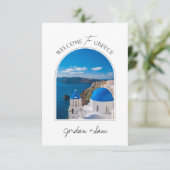 Welkom bij Griekenland Santorini Note Kaart (Staand voorkant)
