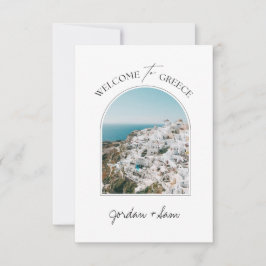 Welkom bij Griekenland Santorini Note Kaart