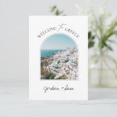 Welkom bij Griekenland Santorini Note Kaart (Staand voorkant)
