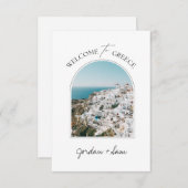 Welkom bij Griekenland Santorini Note Kaart (Voorkant / Achterkant)