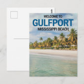 Welkom bij Gulfport Mississippi Beach Briefkaart (Voorkant / Achterkant)
