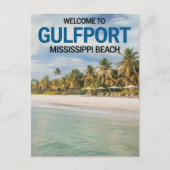 Welkom bij Gulfport Mississippi Beach Briefkaart (Voorkant)