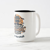 Welkom bij Haunted House - Batty for You Tweekleurige Koffiemok (Voorkant rechts)