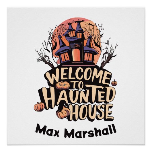 Welkom bij Haunted House - Ghoulish Gatherings Perfect Poster (Voorkant)