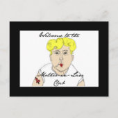 Welkom bij het advies van Moeder in Law Club Briefkaart (Voorkant)