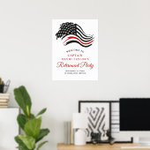 Welkom bij het afscheid van de brandweerman Thin R Poster (Thuiskantoor)
