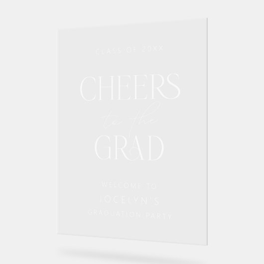 Welkom bij het Afstudeerder Modern Afstuderen Acryl Bord (Hoek)