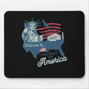 Welkom bij het Amerikaanse Gulf Shirt Funny Americ Muismat
