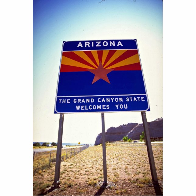 Welkom bij het Arizona-teken in Lupton, Arizona De Staand Fotobeeldje (Voorkant)