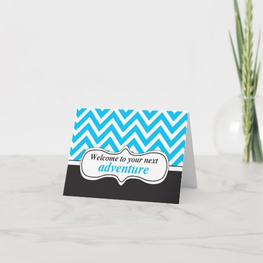 Welkom bij het avontuur, nieuwe Home Gefeliciteerd Kaart (Voorkant)