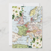 Welkom bij het Baby shower van de Floral Map Kaart (Achterkant)