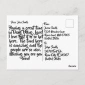 Welkom bij het Beach Briefkaart met Red Tropical (Achterkant)