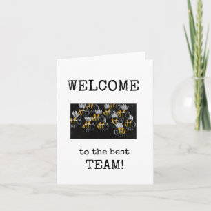 Welkom bij het beste team, nieuwe werknemer kaart
