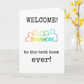 Welkom bij het beste team ooit, nieuwe medewerker  kaart (Gele Bloem)