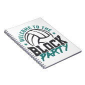 Welkom bij het blok van het volleybalmiddenblok notitieboek (Rechterzijde)