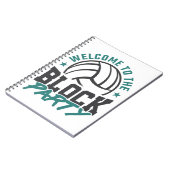 Welkom bij het blok van het volleybalmiddenblok notitieboek (Linkerzijde)