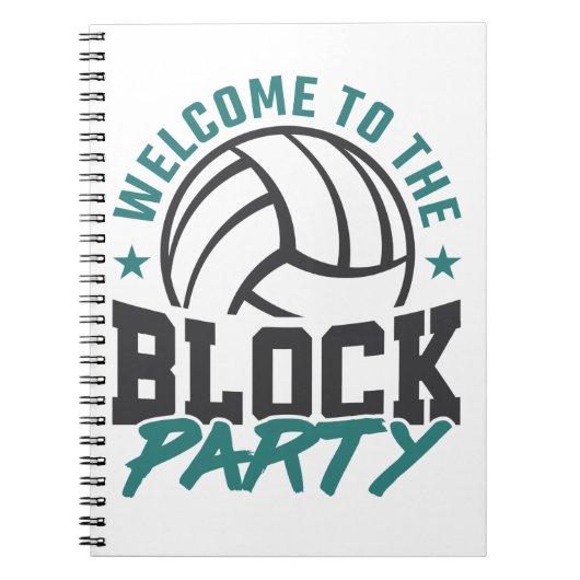 Welkom bij het blok van het volleybalmiddenblok notitieboek (Voorkant)