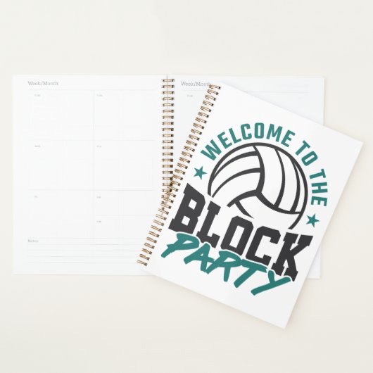 Welkom bij het blok van het volleybalmiddenblok planner (Display)