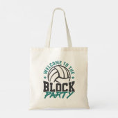 Welkom bij het blok van het volleybalmiddenblok tote bag (Achterkant)
