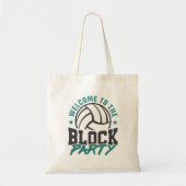 Welkom bij het blok van het volleybalmiddenblok tote bag (Voorkant)