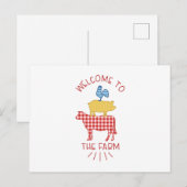 Welkom bij het Boerderij Briefkaart (Voorkant / Achterkant)