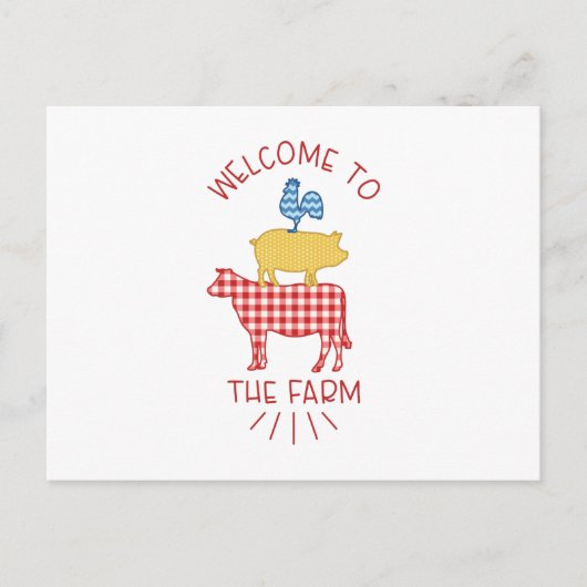 Welkom bij het Boerderij Briefkaart (Voorkant)