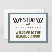 Welkom bij het Briefkaart Buurgroep (Voorkant / Achterkant)