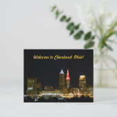 Welkom bij het Briefkaart Cleveland (Night) (Staand voorkant)