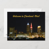 Welkom bij het Briefkaart Cleveland (Night) (Voorkant / Achterkant)