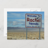 Welkom bij het Briefkaart Rachel Nevada - gebied 5 (Voorkant / Achterkant)