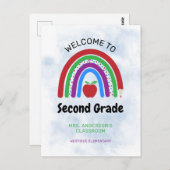 Welkom bij het Briefkaart van de tweede klas van d (Voorkant / Achterkant)