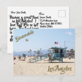 Welkom bij het briefkaart van Los Angeles (Voorkant / Achterkant)